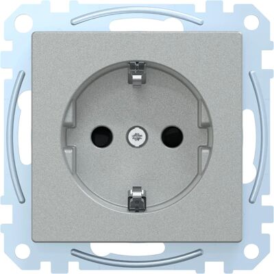 Merten Aluminium vägguttag - IP20, beröringsskydd - System M Merten Aluminium vägguttag - IP20, beröringsskydd - System M