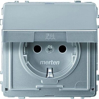 Merten Aluminium Schuko Steckdose Modell MEG2310-7260 - Steckdose Merten Aluminium Schuko Steckdose Modell MEG2310-7260 - Steckdose