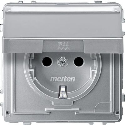 Merten MEG2312-7260 - SCHUKO-Steckdose alu Klappd.Schriftfeld MEG2312-7260 Merten MEG2312-7260 - SCHUKO-Steckdose alu Klappd.Schriftfeld MEG2312-7260