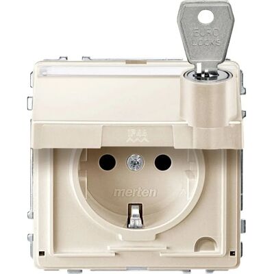 Merten MEG2316-7244 Weiß Schuko-Steckdose mit Schloss - Steckdose Merten MEG2316-7244 Weiß Schuko-Steckdose mit Schloss - Steckdose
