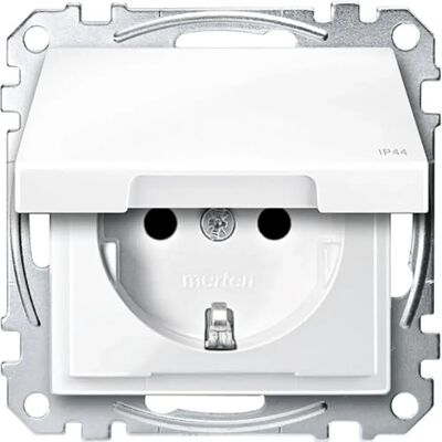 Merten MEG2414-0319 IP44 Schuko gniazdo białe Merten MEG2414-0319 IP44 Schuko gniazdo białe