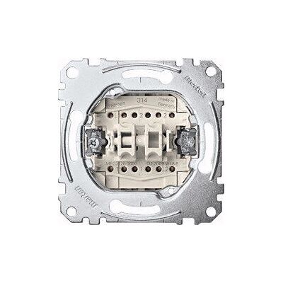 Merten MEG3126-0000 Interruptor duplo - 1P, 250V, 10A - Metal/Plástico Merten MEG3126-0000 Interruptor duplo - 1P, 250V, 10A - Metal/Plástico