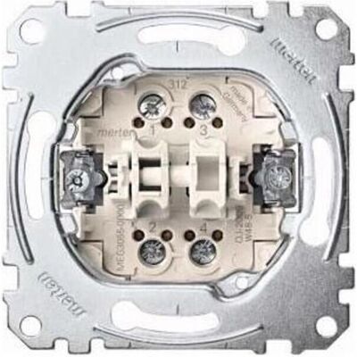 Merten MEG3055-0000 Doppel-Taster-Einsatz - 250V 10A - Aufputz Merten MEG3055-0000 Doppel-Taster-Einsatz - 250V 10A - Aufputz