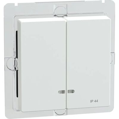 Merten MEG3424-0325 Doppel-Taster mit IP44, Active, Weiß, Glänzend Merten MEG3424-0325 Doppel-Taster mit IP44, Active, Weiß, Glänzend