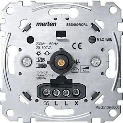 Merten Universal Dimmer Switch - 20-600 W/VA - Phase-Cut Merten Universal Dimmer Switch - 20-600 W/VA - Phase-Cut