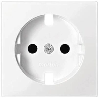 Merten System M White Schuko Cover Plate - Electrical Outlet Cover Plate Merten System M White Schuko Cover Plate - Electrical Outlet Cover Plate