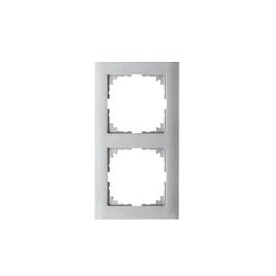 Merten Aluminium Wandplatte - Doppelabdeckung für System M Merten Aluminium Wandplatte - Doppelabdeckung für System M