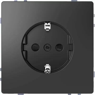 Merten Enchufe Eléctrico Antracita - 1 canal, con tierra, diseño de sistema Merten Enchufe Eléctrico Antracita - 1 canal, con tierra, diseño de sistema