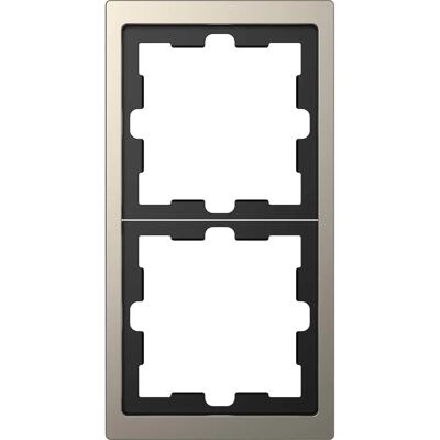 Merten Nickelmetallic 2-Fach Rahmen - Elektronikrahmen Merten Nickelmetallic 2-Fach Rahmen - Elektronikrahmen