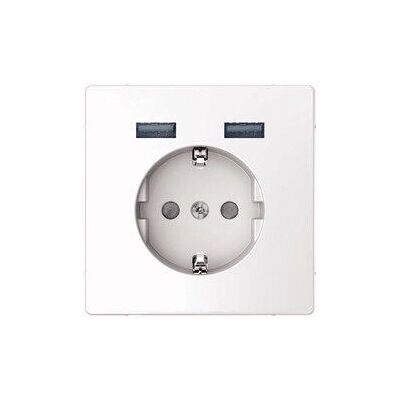 Merten MEG2366-6035 Lotosweiß Schuko-Steckdose mit USB - Steckdose Merten MEG2366-6035 Lotosweiß Schuko-Steckdose mit USB - Steckdose