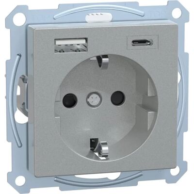 Merten MEG2367-0460 Prise USB en Aluminium - Prise Électrique Merten MEG2367-0460 Prise USB en Aluminium - Prise Électrique