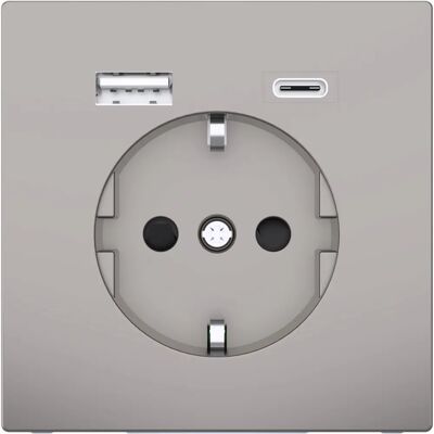 Merten MEG2367-6050 Nickel Metallic USB A+C - Steckdose Merten MEG2367-6050 Nickel Metallic USB A+C - Steckdose