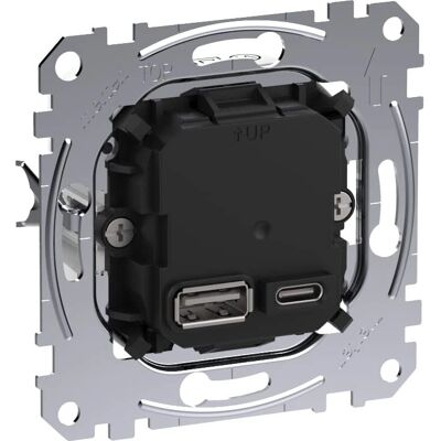 Merten USB Töltő - Modell MEG4366-0120 - Kétsoros USB + PD - Kompakt Merten USB Töltő - Modell MEG4366-0120 - Kétsoros USB + PD - Kompakt