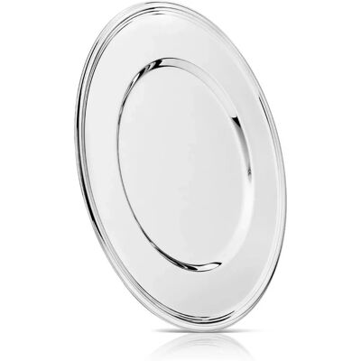 Bredemeijer 33cm Silver Plated Charger Plate with Border Bredemeijer 33cm Silver Plated Charger Plate with Border