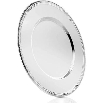 Zilverstad Piatto di Perla d'Argento - 33cm Elegante Zilverstad Piatto di Perla d'Argento - 33cm Elegante