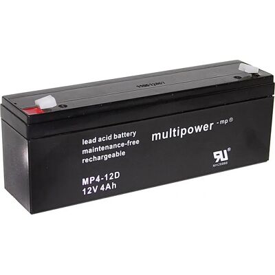 Multipower MP4-12D Batterie au Plomb 12V 4000mAh - Batterie AGM - Publicité Multipower MP4-12D Batterie au Plomb 12V 4000mAh - Batterie AGM - Publicité