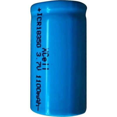 XCell ICR18350 Genopladelig Batteri - 1100mAh Lithium 3,7V XCell ICR18350 Genopladelig Batteri - 1100mAh Lithium 3,7V