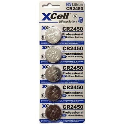 XCell CR2450 Lithium Knopfzelle - 5 Stück XCell CR2450 Lithium Knopfzelle - 5 Stück