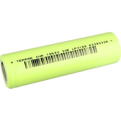 BMZ - TerraE INR1865030E Batterie - Li-Ion 3,7 V 3000 mAh BMZ - TerraE INR1865030E Batterie - Li-Ion 3,7 V 3000 mAh