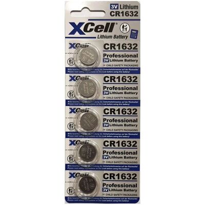 XCELL CR1632 5X - Lithium-Münzakkumulator - Für Kleine Geräte XCELL CR1632 5X - Lithium-Münzakkumulator - Für Kleine Geräte
