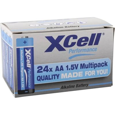 XCELL AA 24X - Pile alcaline Performance LR6, AA (Mignon), lot de 24 XCELL AA 24X - Pile alcaline Performance LR6, AA (Mignon), lot de 24
