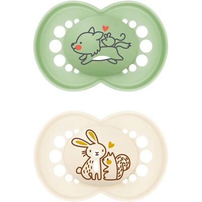 Sucette en latex naturel MAM Loup/Lapin - 6 pièces Sucette en latex naturel MAM Loup/Lapin - 6 pièces