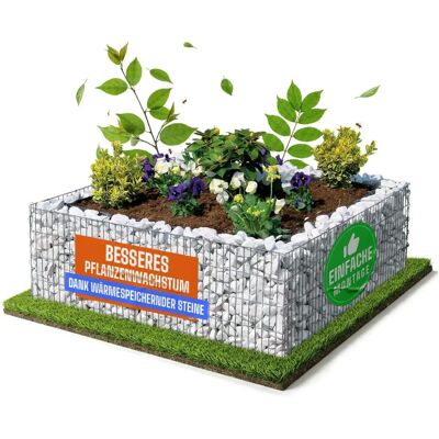 BELLISSA Letto Sollevato Premium - Giardino Rettangolare, 120x120x40cm BELLISSA Letto Sollevato Premium - Giardino Rettangolare, 120x120x40cm