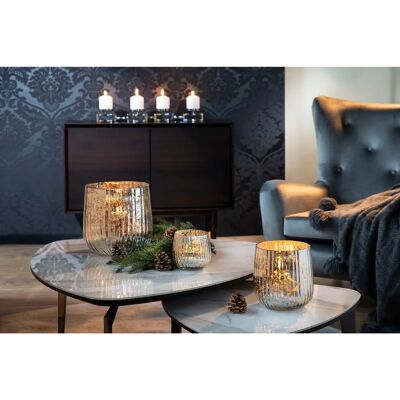 Fink DARCY Glas-Windlicht - Antik-Silber Indoor Light Fink DARCY Glas-Windlicht - Antik-Silber Indoor Light