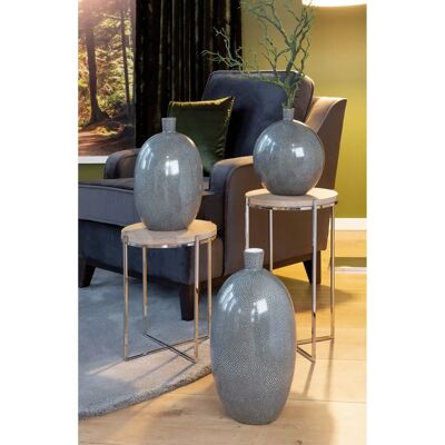 FINK ATHINA Porzellanvase - 20x29x26cm - Grau-Gold FINK ATHINA Porzellanvase - 20x29x26cm - Grau-Gold