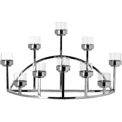 FINK DOMIAN Kerzenhalter - Edelstahl, Silber, 10-Flammig, Indoor FINK DOMIAN Kerzenhalter - Edelstahl, Silber, 10-Flammig, Indoor