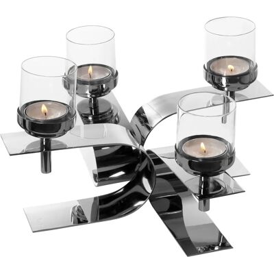 FINK PASSIONA Kerzenhalter - Silber, 42cm - Candle Holder FINK PASSIONA Kerzenhalter - Silber, 42cm - Candle Holder