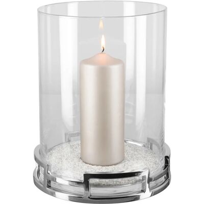 FINK HOMMAGE Windlicht - 23cm, Edelstahl & Glas FINK HOMMAGE Windlicht - 23cm, Edelstahl & Glas