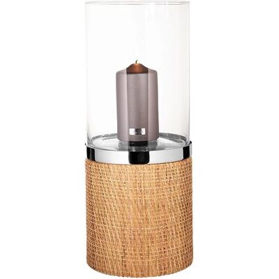 FINK Catania Windlicht - Natürlicher Rattan & Edelstahl Kerzenhalter FINK Catania Windlicht - Natürlicher Rattan & Edelstahl Kerzenhalter