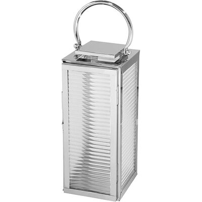FINK Malaga Kerzenlaterne - outdoor, 43cm, silber, bruchsicheres Glas FINK Malaga Kerzenlaterne - outdoor, 43cm, silber, bruchsicheres Glas