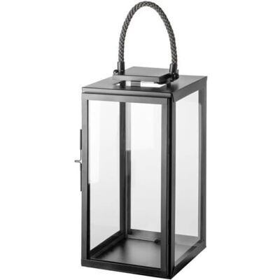FINK SEVILLA Kerzenlaterne - Edelstahl, 24cm x 48cm, grau (grau, schwarz) - Kerzenlaterne FINK SEVILLA Kerzenlaterne - Edelstahl, 24cm x 48cm, grau (grau, schwarz) - Kerzenlaterne