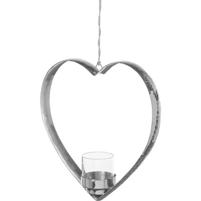 FINK DOREA - Teelichthalter silber - 6×24×24 cm - Edelstahl & Glas FINK DOREA - Teelichthalter silber - 6×24×24 cm - Edelstahl & Glas
