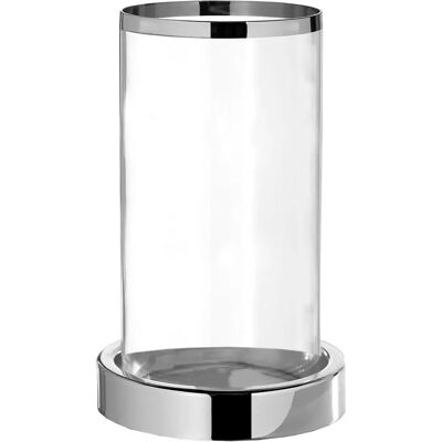 Fink Living Empire Silbers Windlicht - Kerzenhalter, Dekoglas, H 28cm Fink Living Empire Silbers Windlicht - Kerzenhalter, Dekoglas, H 28cm