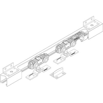 Geze Modelo 40 NT Herraje de puerta corredera - Juego completo - 84cm Ancho máximo Geze Modelo 40 NT Herraje de puerta corredera - Juego completo - 84cm Ancho máximo