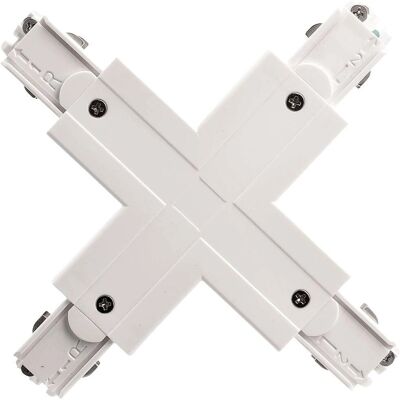 Deko-Light D Line Power Track Corner X-Verbinder - Weiß - Lichtsystem-Connector Deko-Light D Line Power Track Corner X-Verbinder - Weiß - Lichtsystem-Connector
