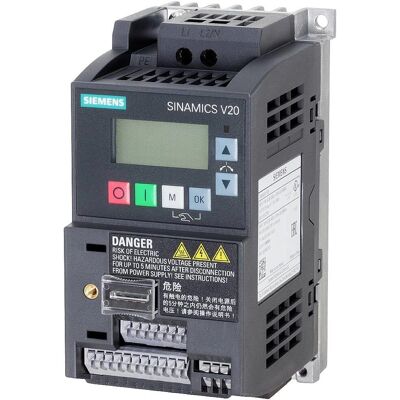 Siemens V20 Frequenzumrichter - 0,12kW, 230V, Einphase Siemens V20 Frequenzumrichter - 0,12kW, 230V, Einphase
