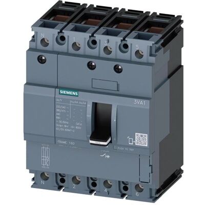 Siemens 3VA1163-4ED46-0AA0 Leistungsschalter - 63A, IEC Rahmen 160, 4-polig Siemens 3VA1163-4ED46-0AA0 Leistungsschalter - 63A, IEC Rahmen 160, 4-polig