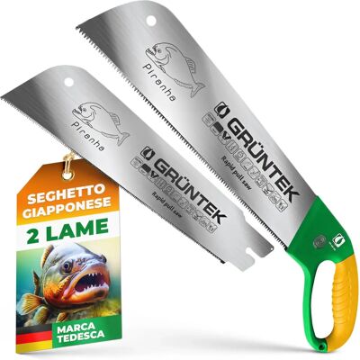 GRÜNTEK - Scie de jardin Piranha avec 2 lames 520 mm - Publicité GRÜNTEK - Scie de jardin Piranha avec 2 lames 520 mm - Publicité