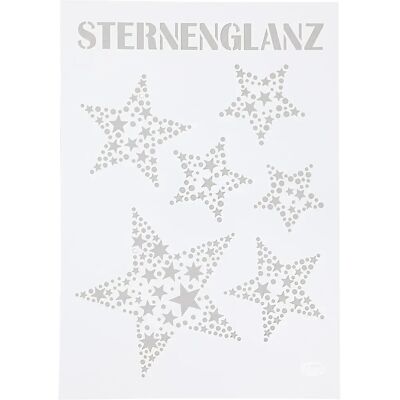 Viva Decor 26976 Weißer Kunststoff-Stern-Schablone - Schablone Viva Decor 26976 Weißer Kunststoff-Stern-Schablone - Schablone