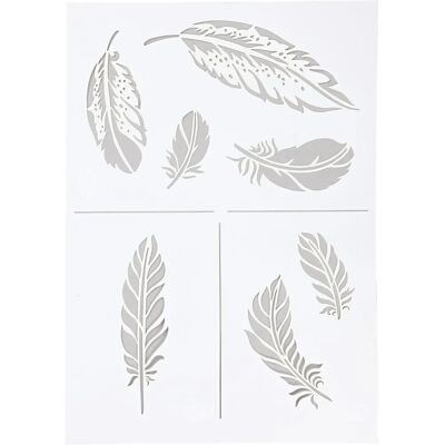 Creativ Company - 26978 - A4 21x30 cm - Federn - Schablone Creativ Company - 26978 - A4 21x30 cm - Federn - Schablone