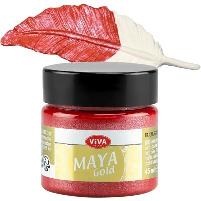 Viva Decor VIVA Maya Gold 45 ml Rouge Feu - Peinture - Publicité Viva Decor VIVA Maya Gold 45 ml Rouge Feu - Peinture - Publicité