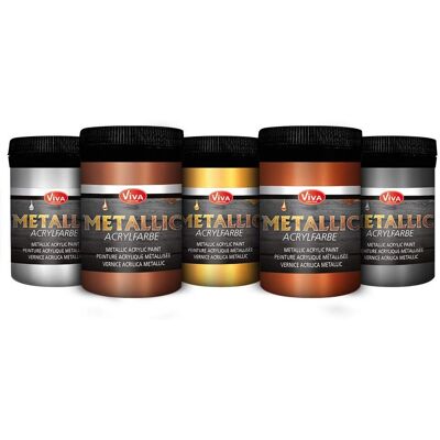 buttinette Metallic-Acrylfarbenset - Gold - Acrylfarben-Set buttinette Metallic-Acrylfarbenset - Gold - Acrylfarben-Set
