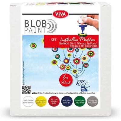Viva Decor Blob Paint Kit - Girl With Balloons - Paint Set Viva Decor Blob Paint Kit - Girl With Balloons - Paint Set