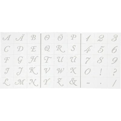 Creativ Company 26965 Pochoir lettres et chiffres blanc - Pochoir Creativ Company 26965 Pochoir lettres et chiffres blanc - Pochoir