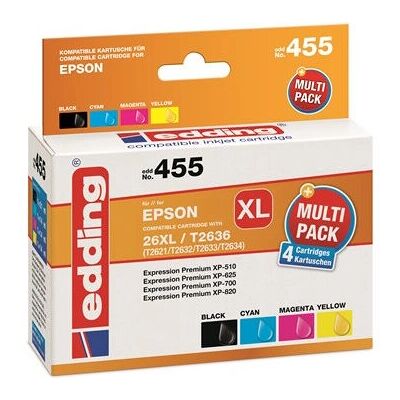 Edding T2621/32/33/34 Pack - Cartouches d'encre Edding T2621/32/33/34 Pack - Cartouches d'encre
