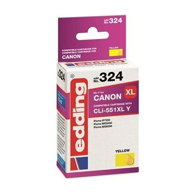 Edding EDD-324 Cartouche d'encre jaune - Grande capacité (XL), compatible Canon Edding EDD-324 Cartouche d'encre jaune - Grande capacité (XL), compatible Canon
